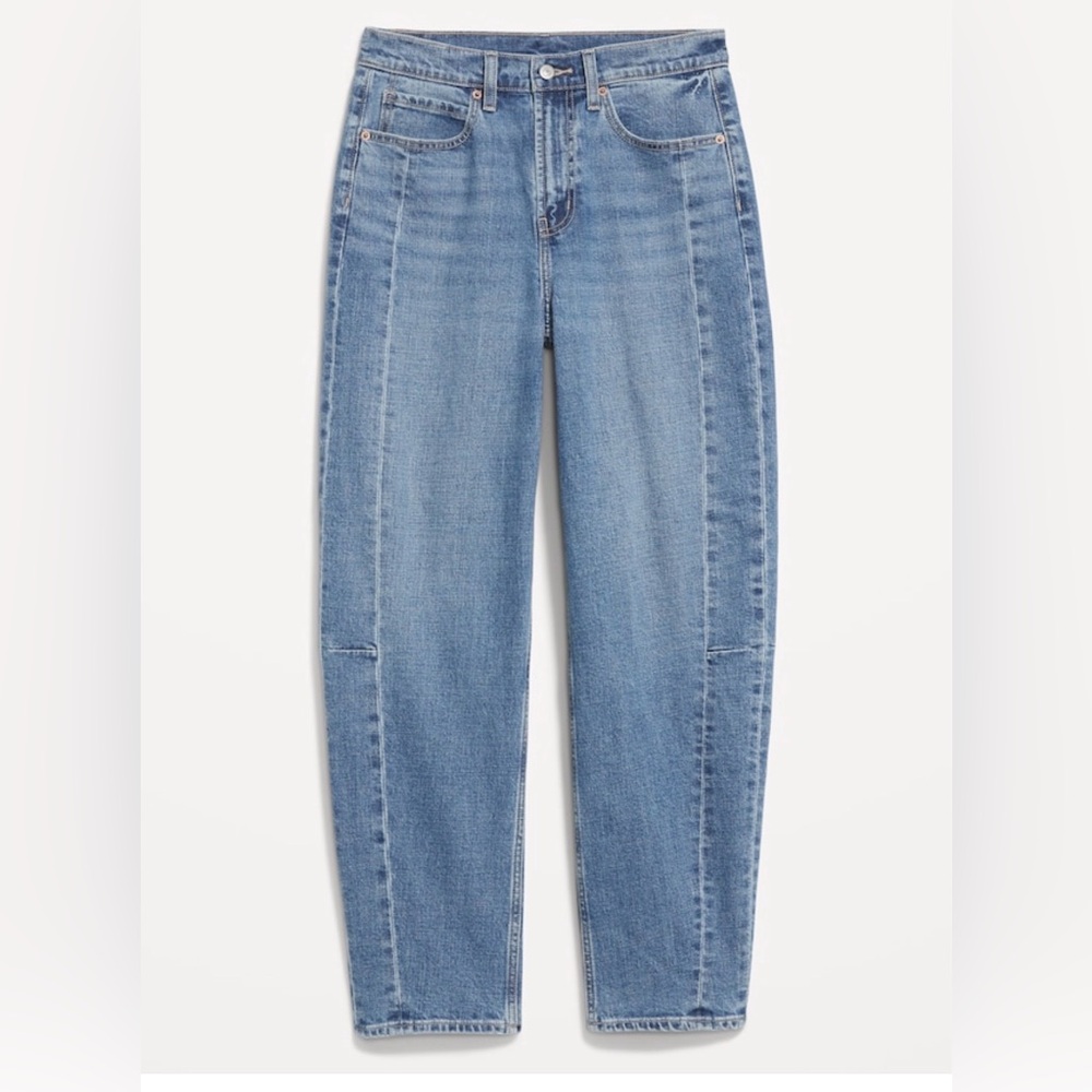 High-Waisted Barrel Ankle Jeans - Picture 2 of 8